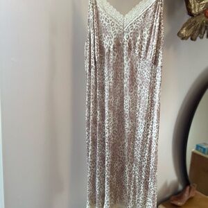 WinterSilks Animal Print Lace Chemise